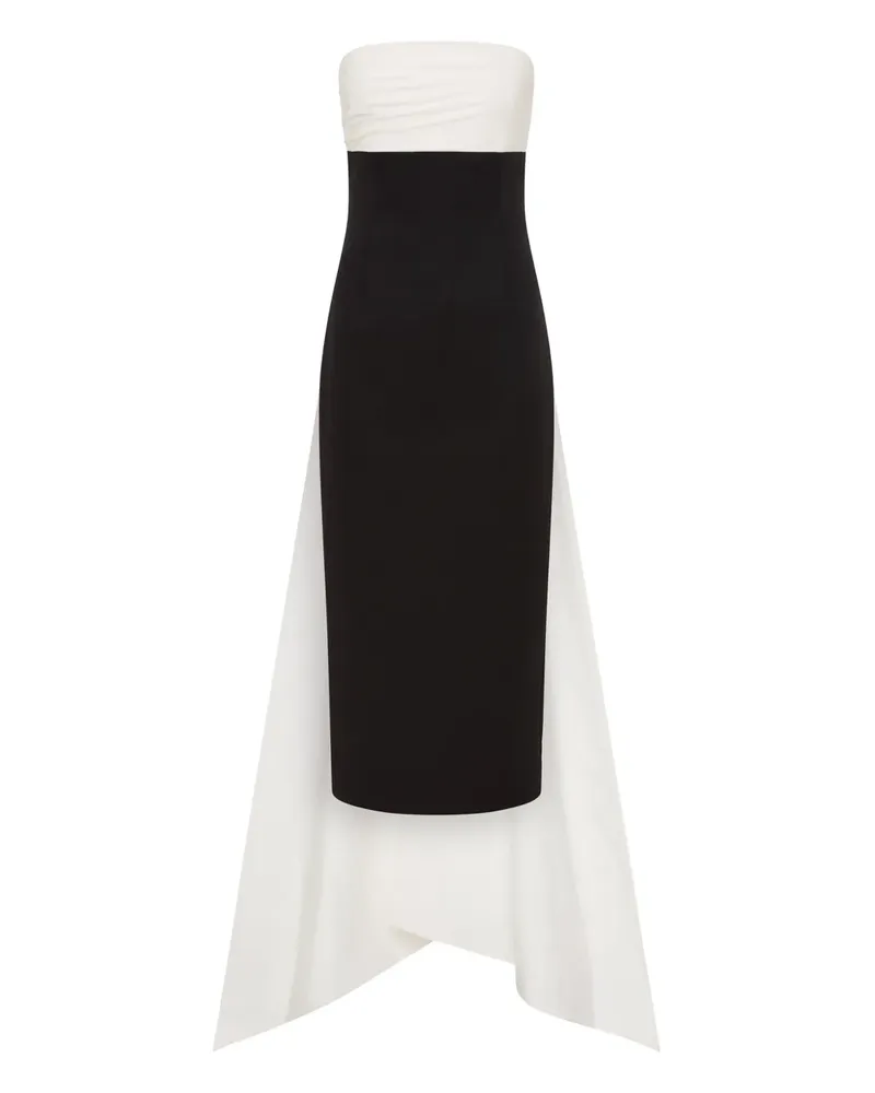 Rachel Gilbert Schulterfreies Odette Midikleid mit drapiertem Rücken - Schwarz Schwarz