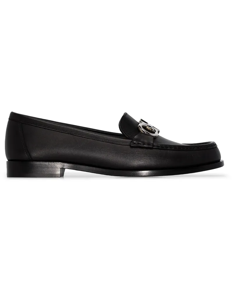 Ferragamo Loafer mit Gancini-Schild - Schwarz Schwarz