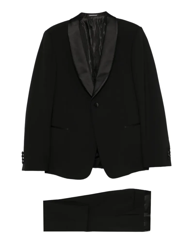 Emporio Armani Einreihiger Anzug - Schwarz Schwarz