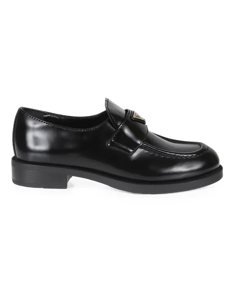 Prada brushed leather loafers - Schwarz Schwarz