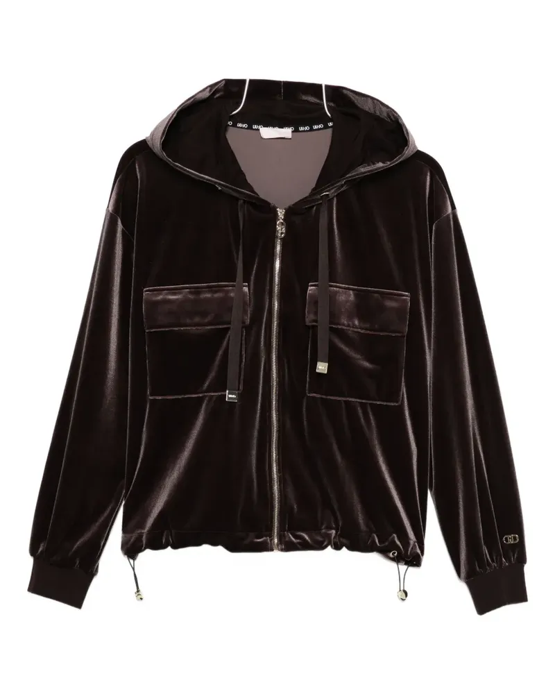 Liu Jo Hoodie aus Samt - Braun Braun