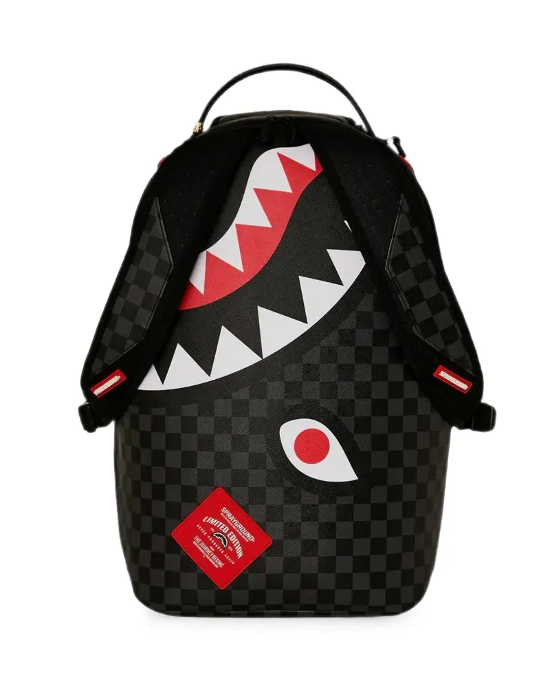 Sprayground Rucksack mit Schachbrettmuster - Schwarz Schwarz