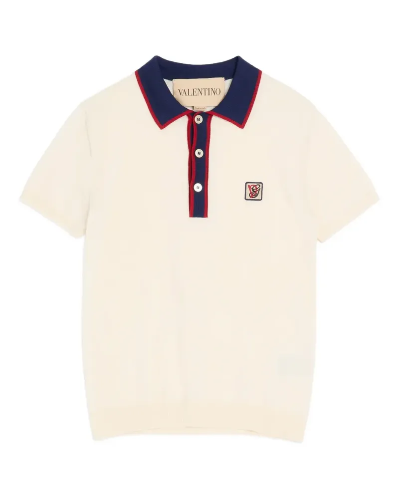 Valentino Garavani Poloshirt mit Logo-Patch - Nude Nude