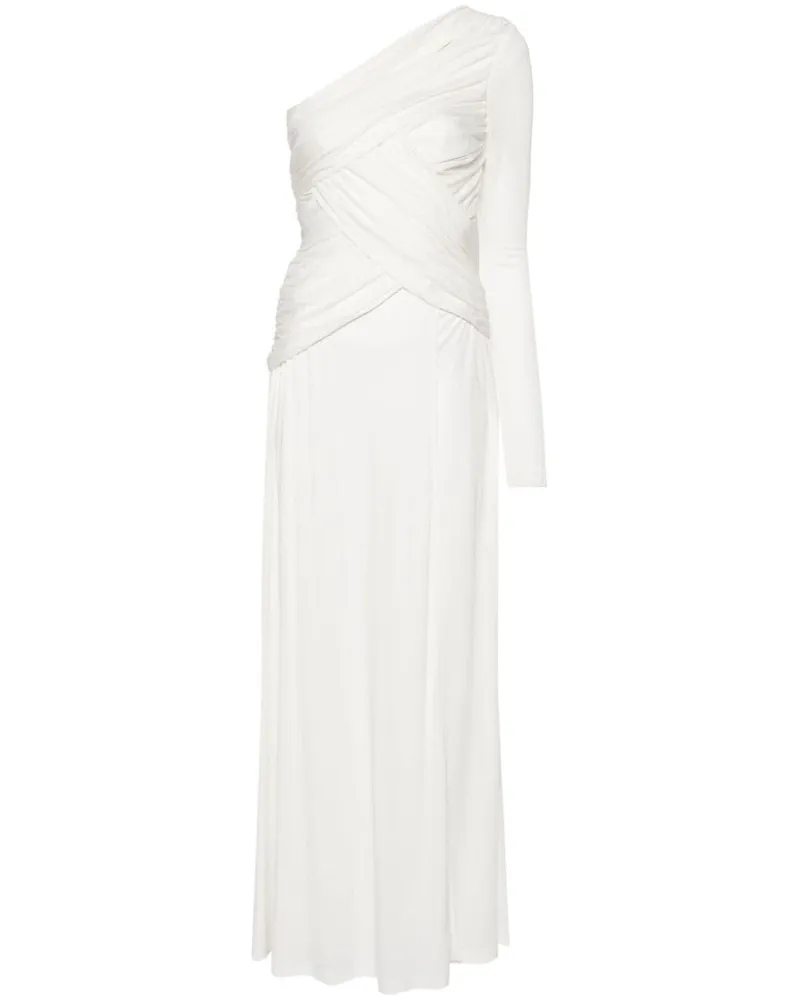 Twin-Set Drapiertes One-Shoulder-Kleid - Weiß Weiß