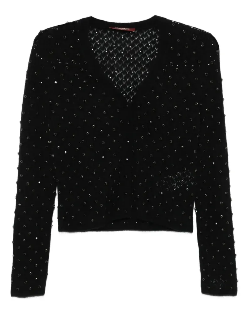 Max Mara embellished v-neck cardigan - Schwarz Schwarz