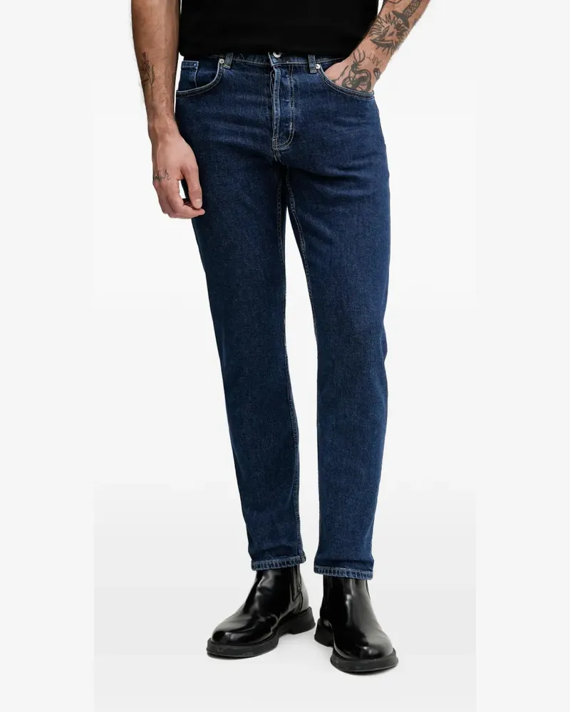 Karl Lagerfeld logo-patch jeans - Blau Blau