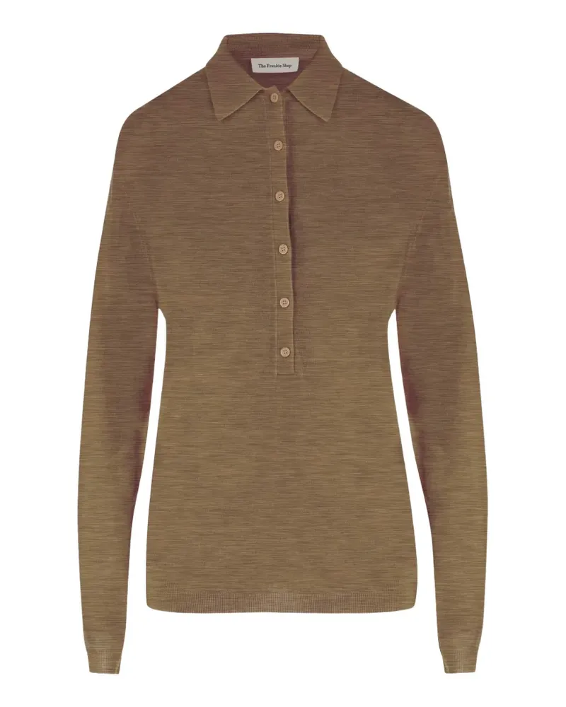 FRANKIE Shop Tala long-sleeve polo top - Braun Braun