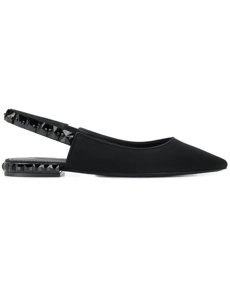 Dolce & Gabbana Slingback-Slipper - Schwarz Schwarz