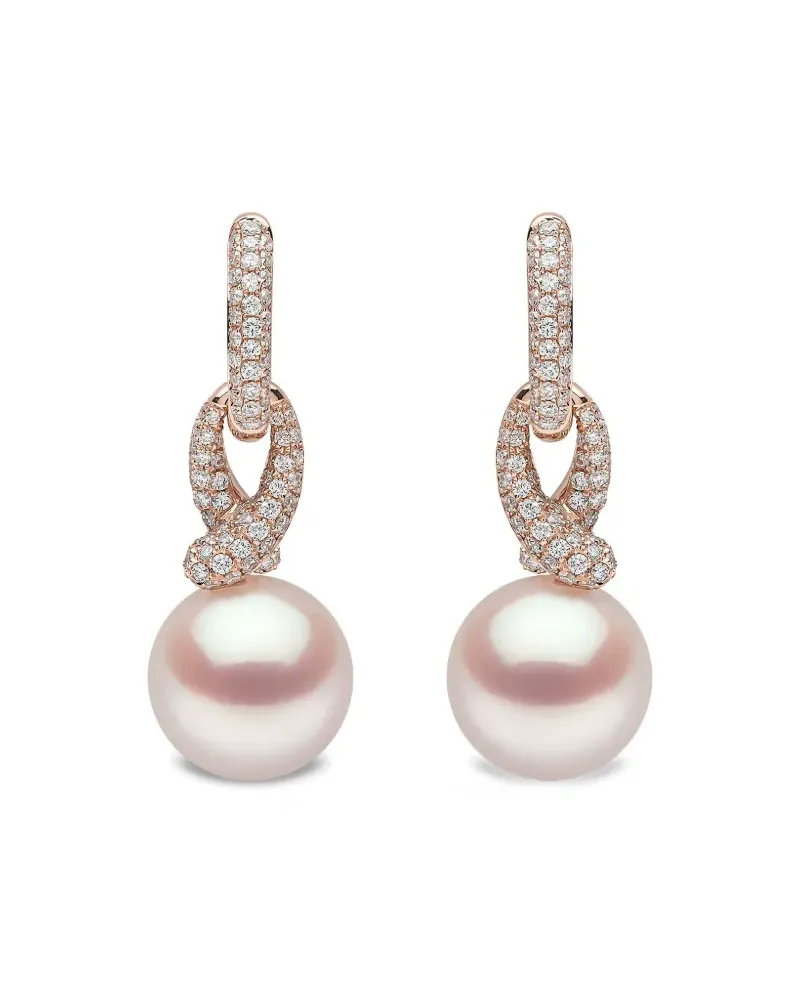 YOKO London 18K rose gold Jazz pearl and diamonds earrings - Rosa Rosa