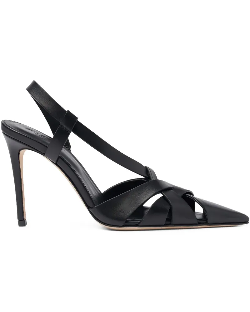 Scarosso Athena Pumps mit Riemen 85mm - Schwarz Schwarz
