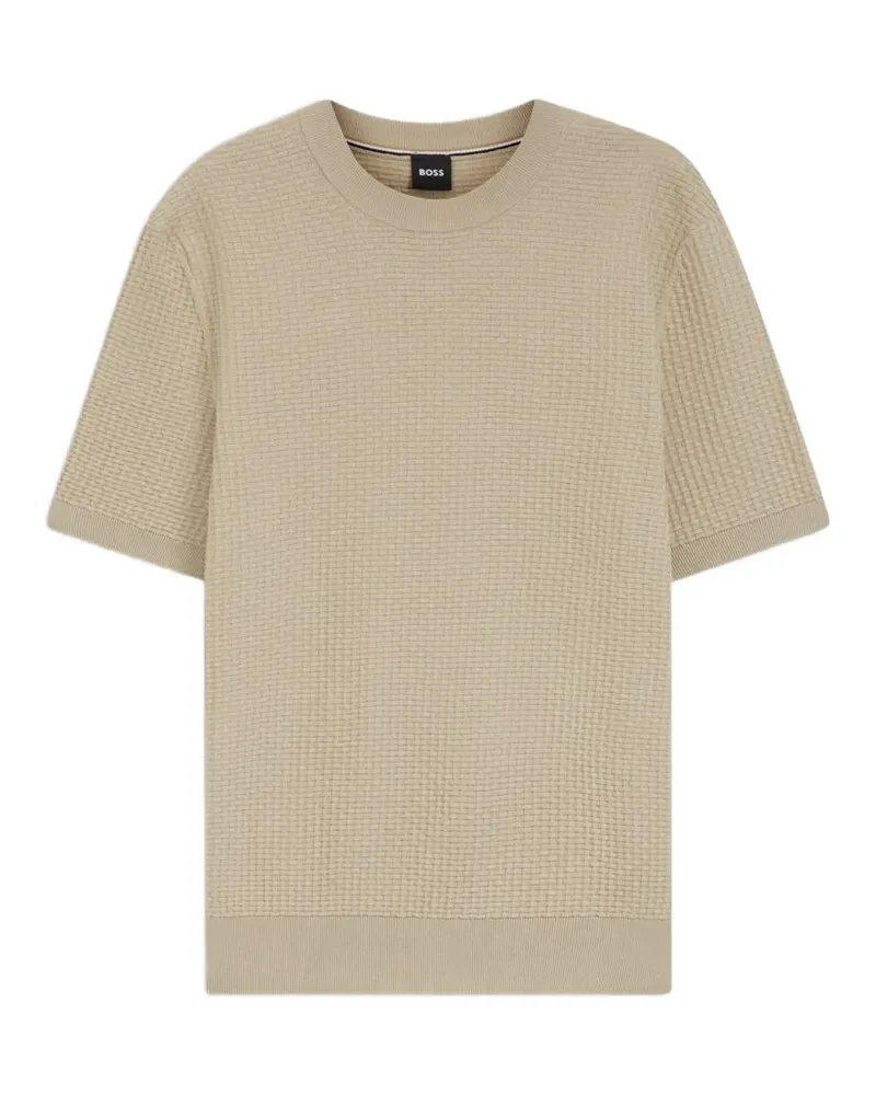 HUGO BOSS Gestricktes T-Shirt - Nude Nude