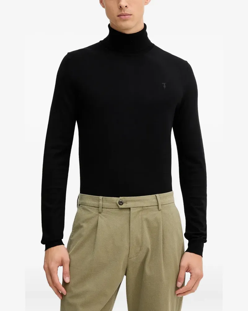 Trussardi Bestickter Pullover - Schwarz Schwarz
