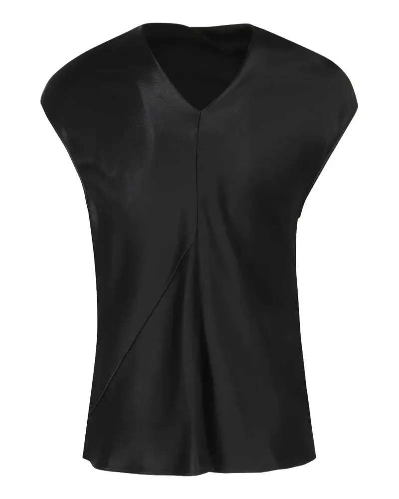 Alberta Ferretti Top mit Satin-Finish - Schwarz Schwarz