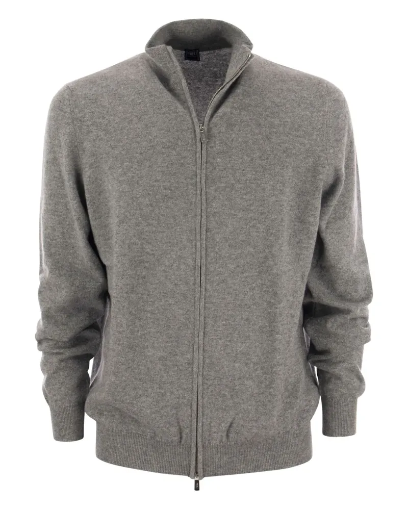 Fedeli Favonio Cardigan mit Stehkragen - Grau Grau