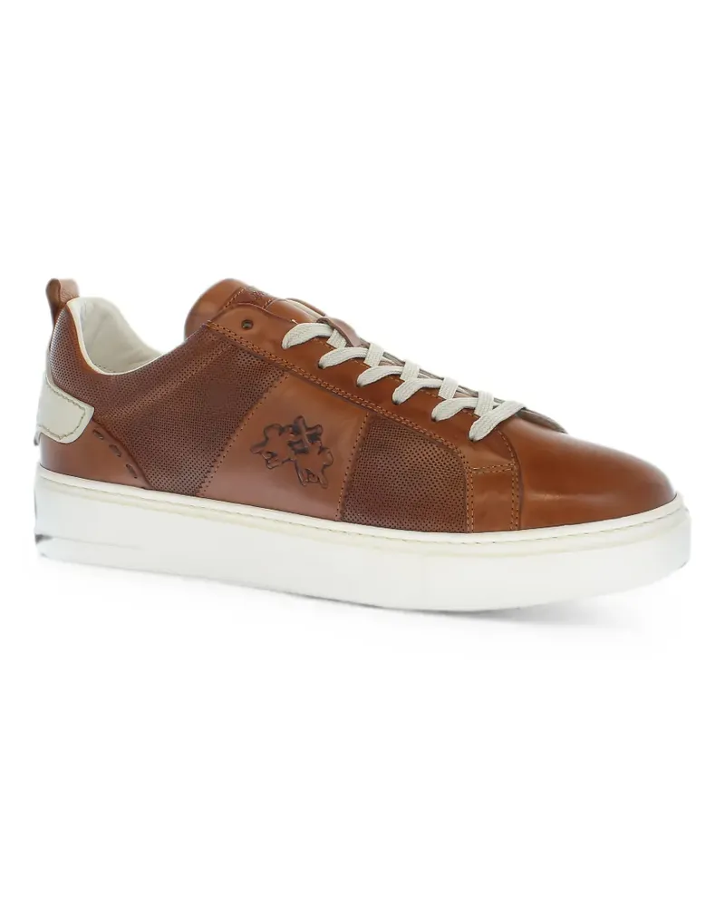 La Martina Cupsole leather sneakers - Braun Braun