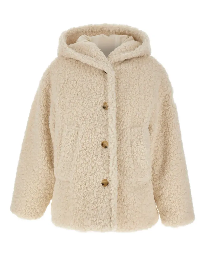 TATRAS hooded faux fur coat - Nude Nude