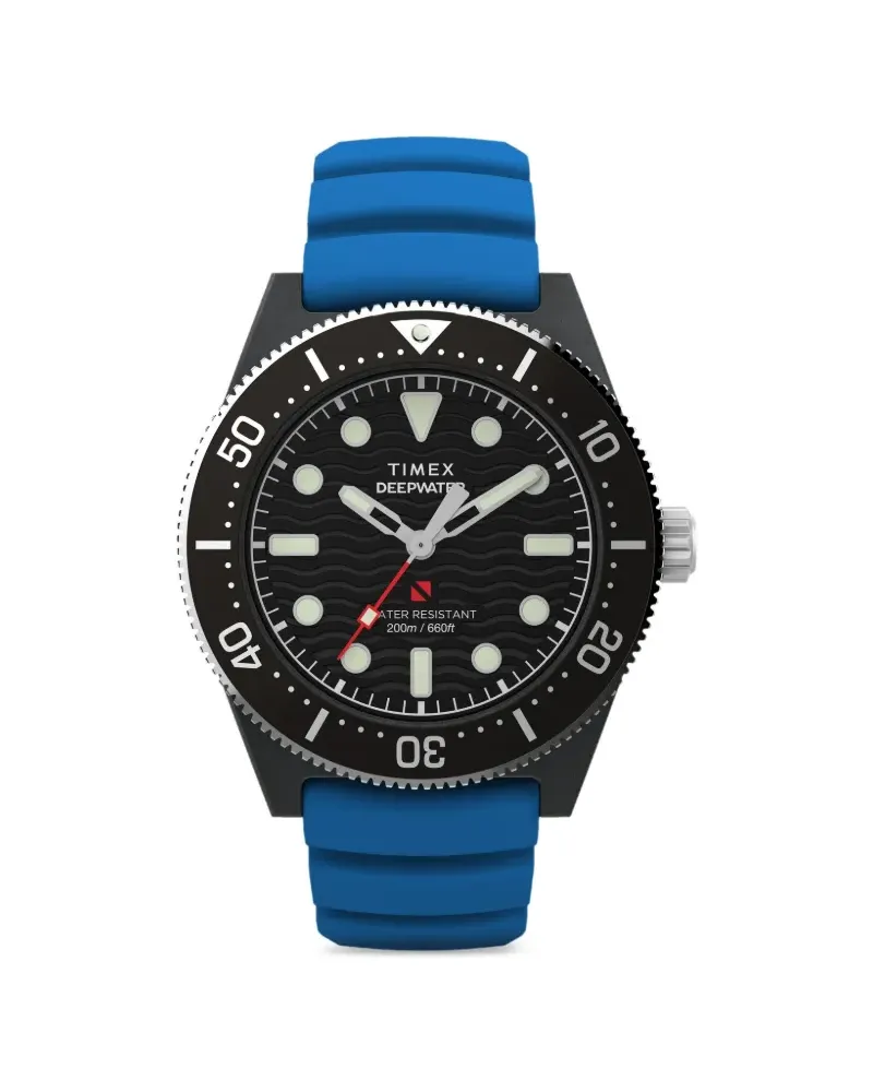 Timex Deepwater 43mm - Schwarz Schwarz