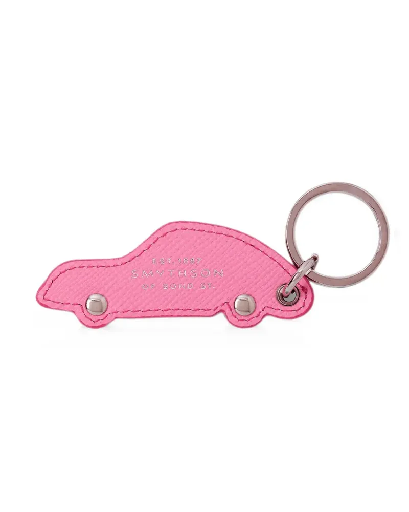 Smythson Schlüsselanhänger mit Autoanhänger - Rosa Rosa