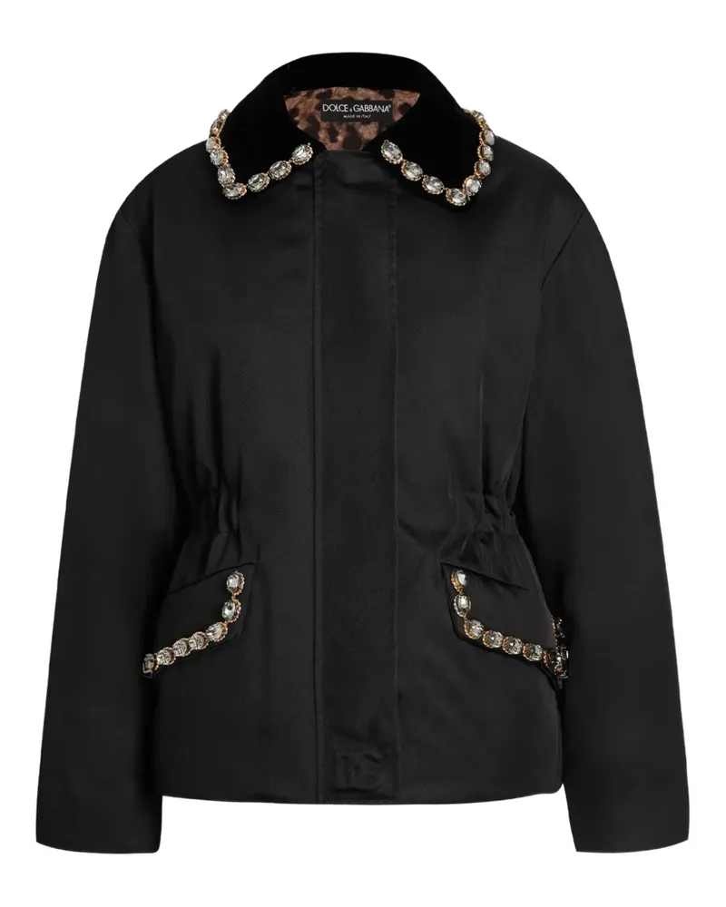 Dolce & Gabbana Jacke mit verziertem Kragen - Schwarz Schwarz