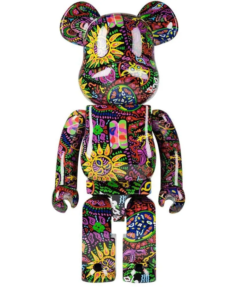 Medicom Toy Psychedelic Paisley BE@RBRICK 1000% Figur Schwarz