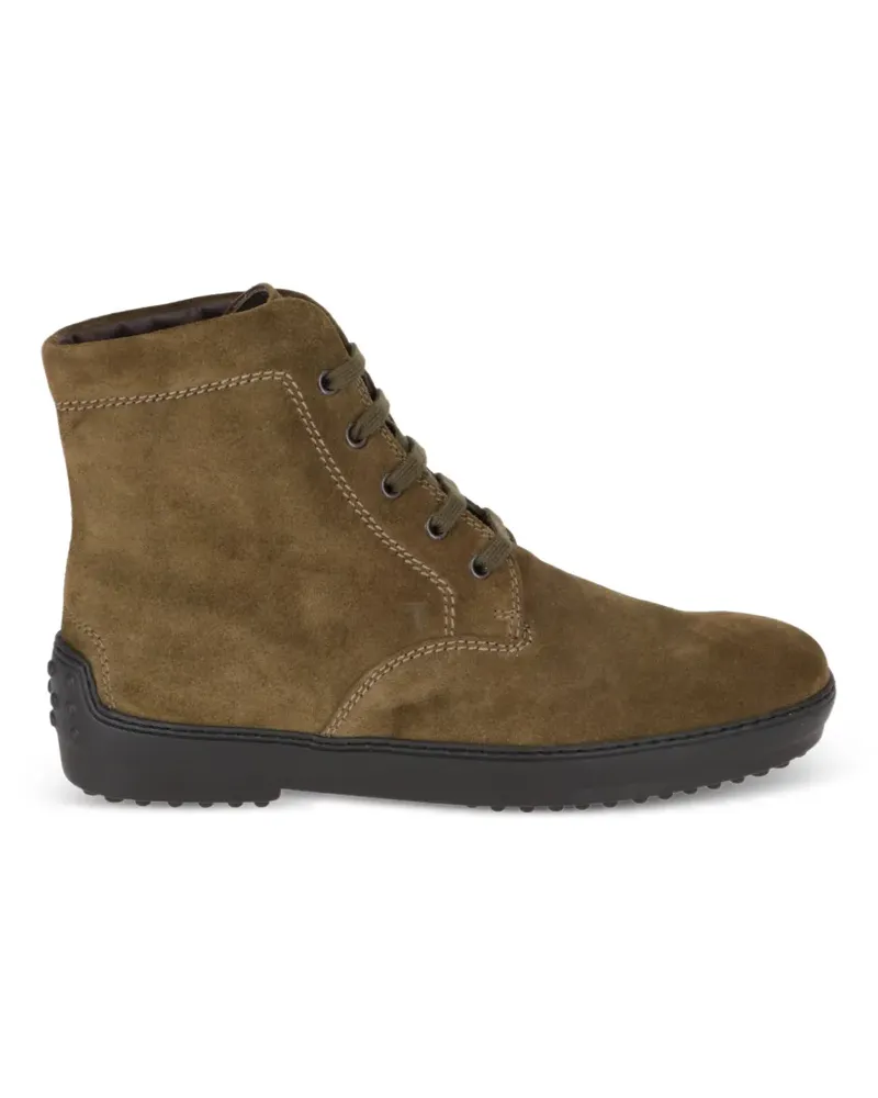 TOD'S lace-up suede boots - Grün Grün