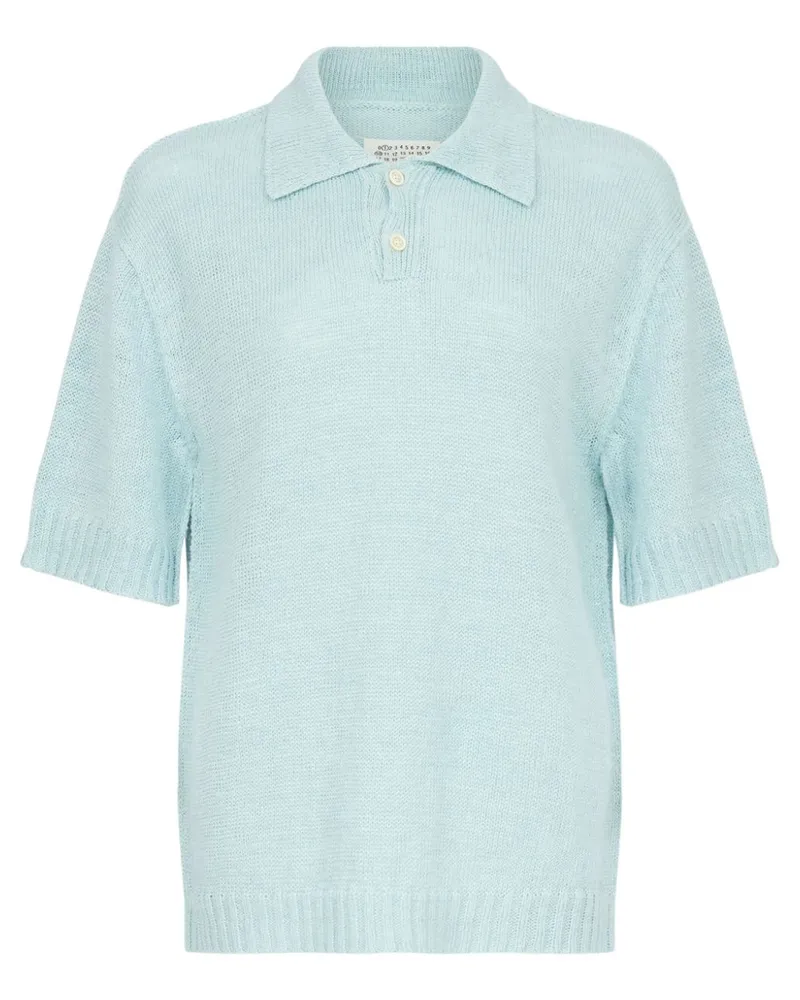 Maison Margiela Poloshirt aus Hanf - Blau Blau