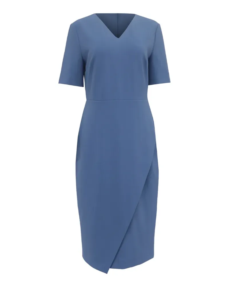 HUGO BOSS Midikleid mit asymmetrischem Saum - Blau Blau