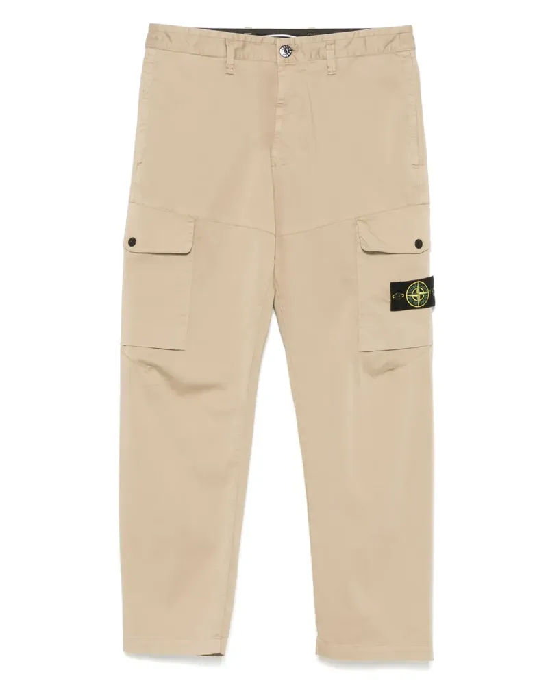 Stone Island Hose mit Kompass-Patch - Nude Nude