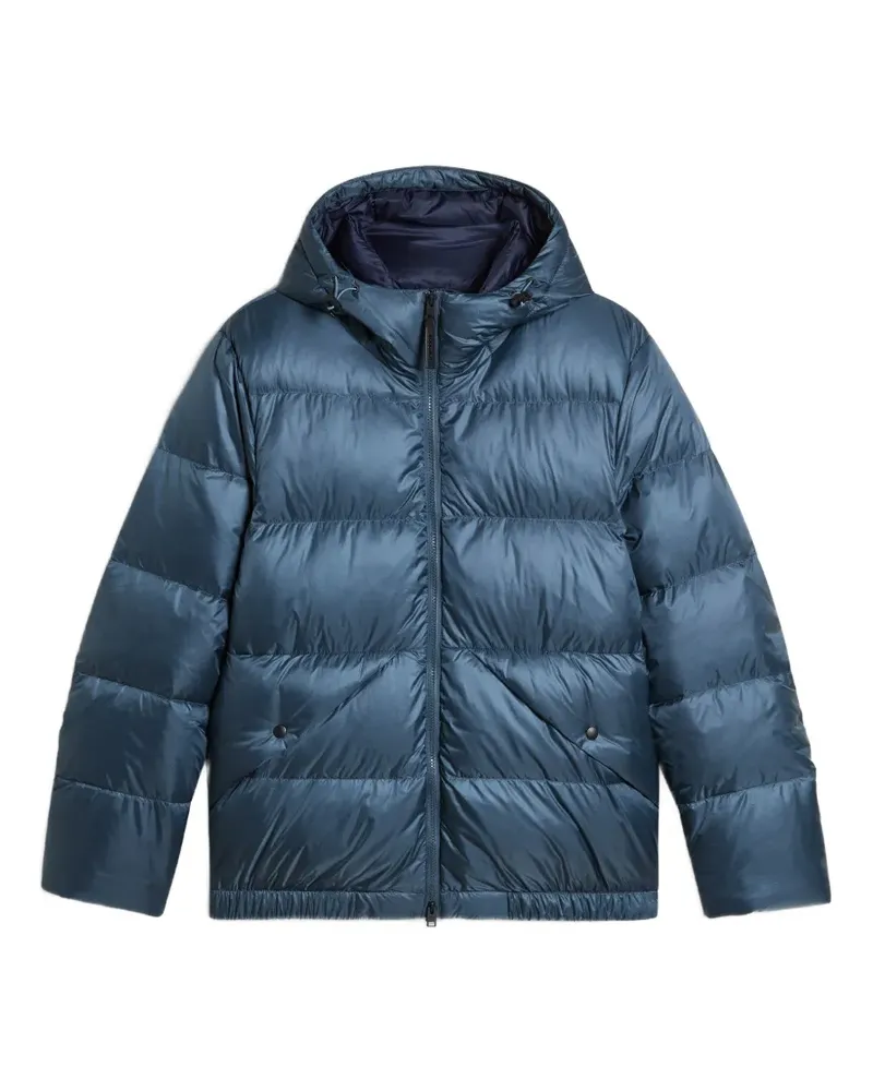 Woolrich Pertex Steppjacke mit Kapuze - Blau Blau