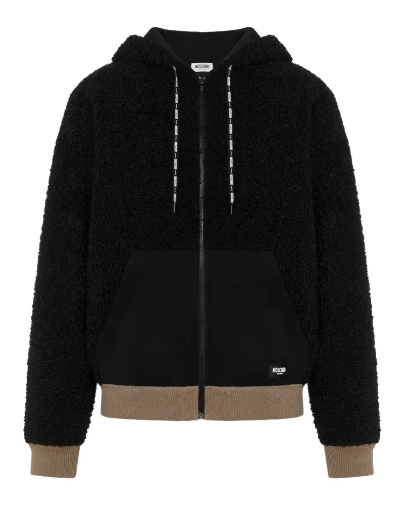 Moschino Kapuzenjacke aus Fleece - Schwarz Schwarz