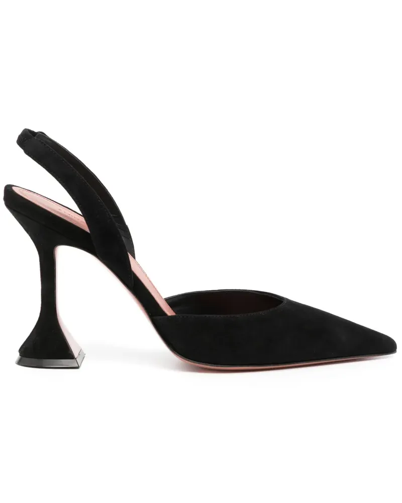 Amina Muaddi Holli Glass Sling Pumps - Schwarz Schwarz