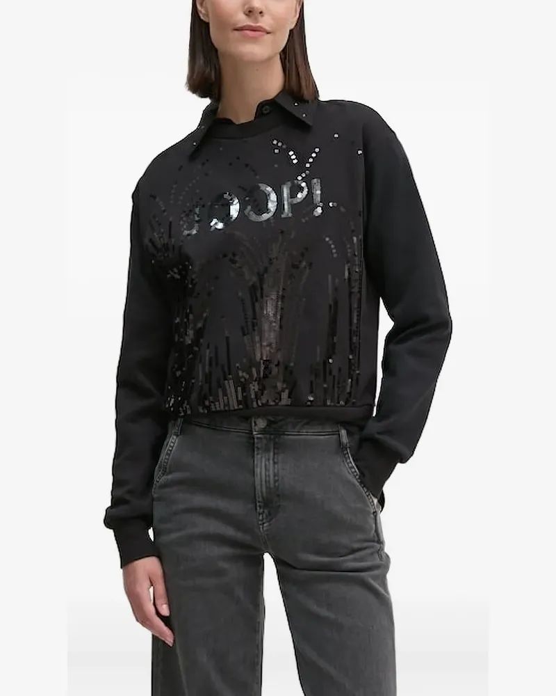 JOOP! Sweatshirt mit Pailletten - 1 BLACK 1