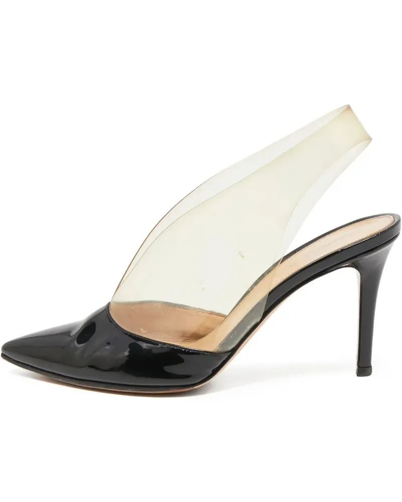 Gianvito Rossi Pre-owned Nicole Slingback-Pumps mit transparentem Einsatz 90mm - Schwarz Schwarz