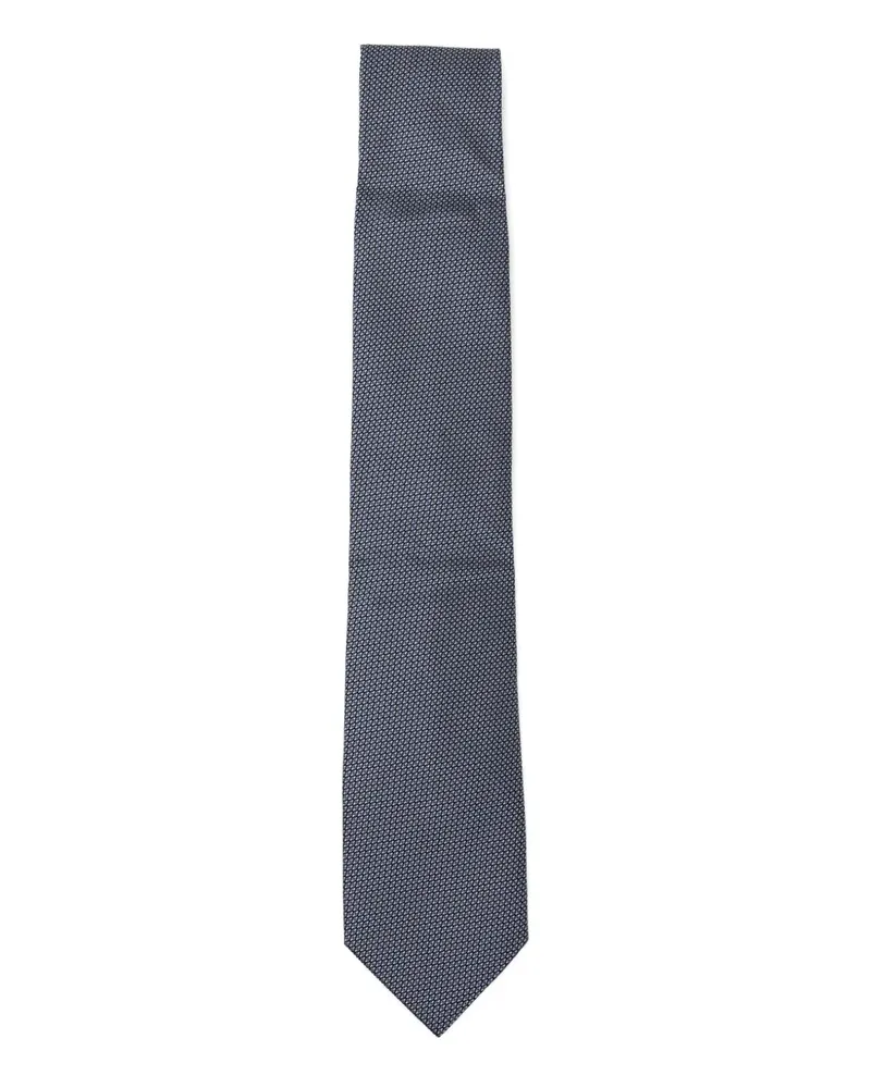 Tom Ford Seidenkrawatte mit Jacquardmuster - Blau Blau