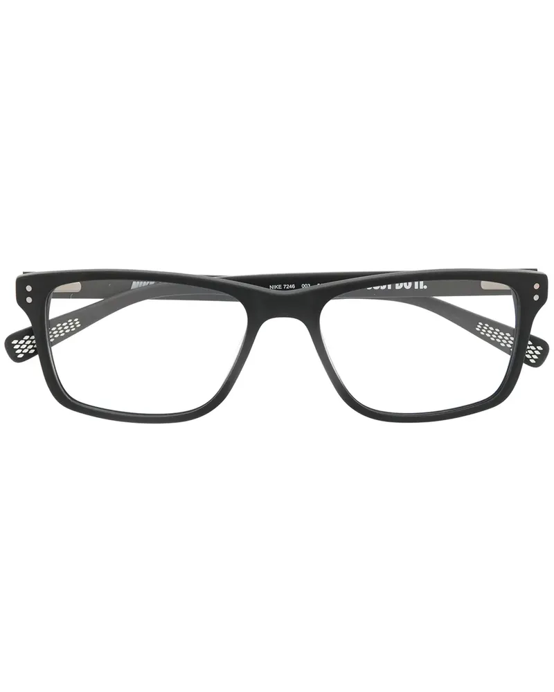 Nike Brille mit eckigem Gestell - Schwarz Schwarz