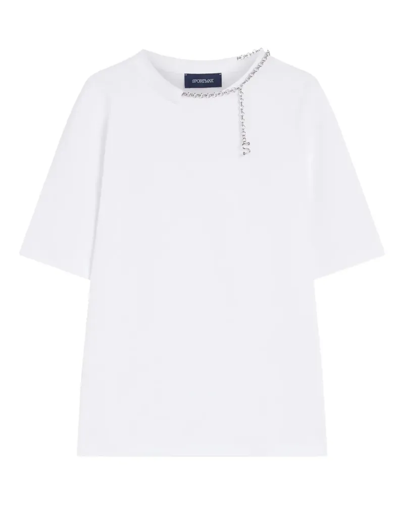 SPORTMAX Oblato T-Shirt mit Kette - Weiß Weiß