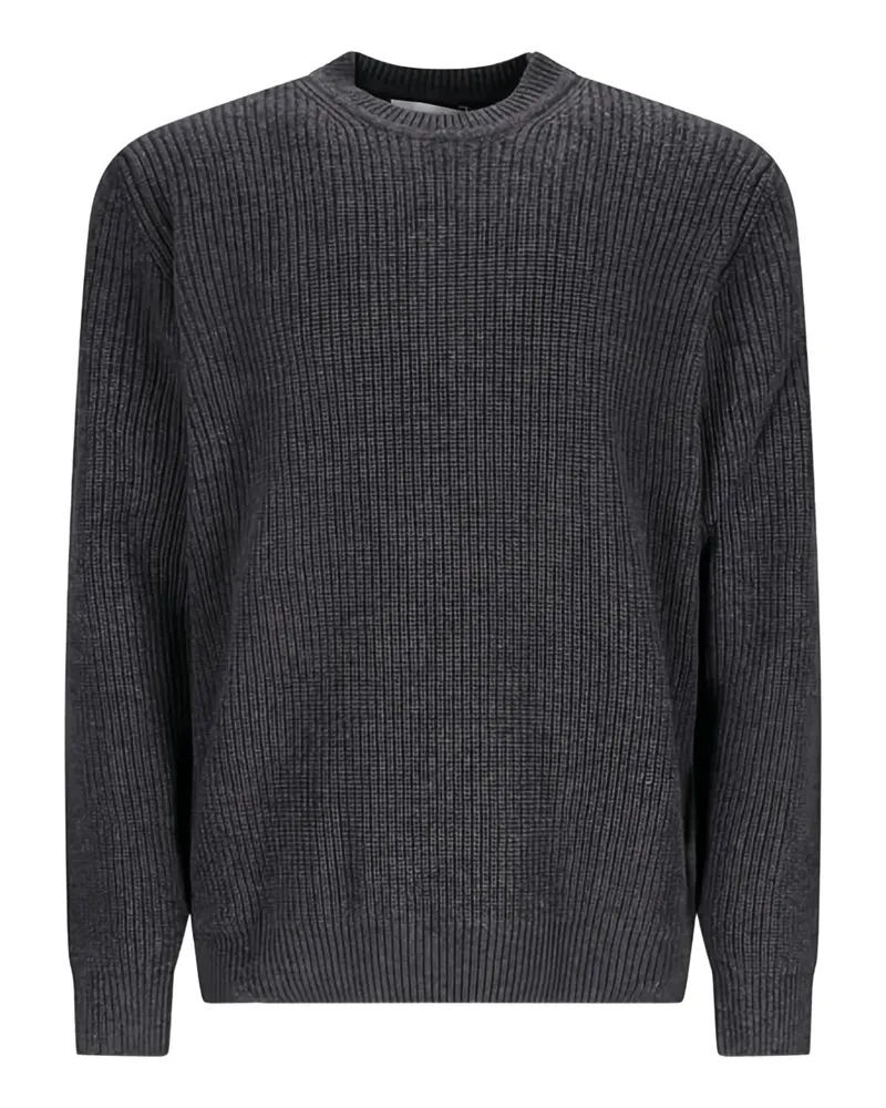 Tagliatore Gerippter Pullover - Grau Grau