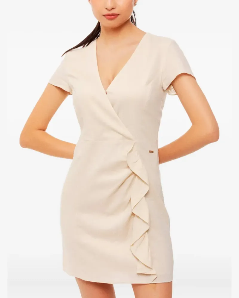 Armani Exchange Wickelkleid mit Rüschen - Nude Nude