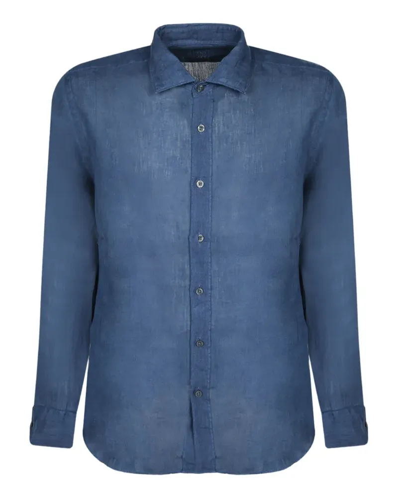 120% Lino long-sleeve shirt - Blau Blau