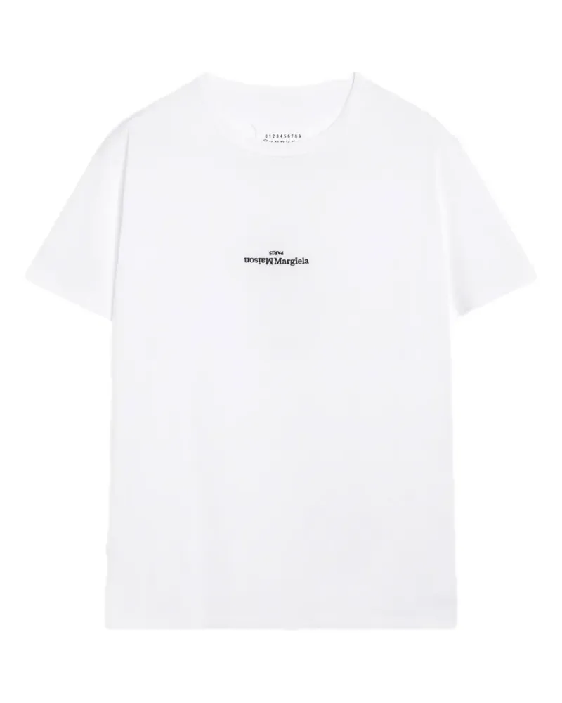 Maison Margiela distorced-logo T-shirt - Weiß Weiß