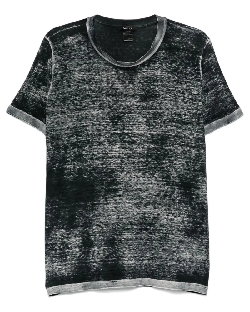 Avant Toi T-Shirt mit Bleached-Effekt - Grau Grau