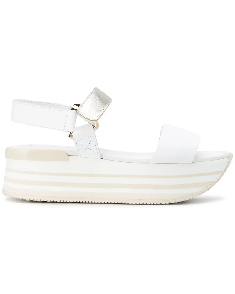 Hogan Gestreifte Sandalen - Weiß Weiß