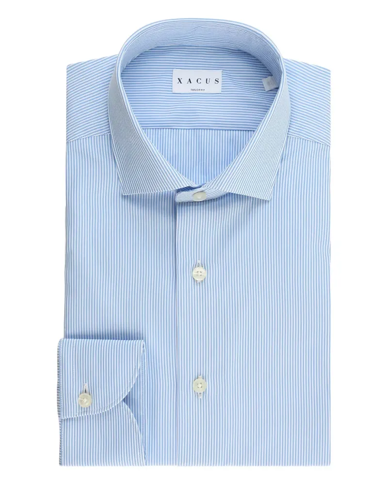 XACUS Gestreiftes Hemd - Blau Blau