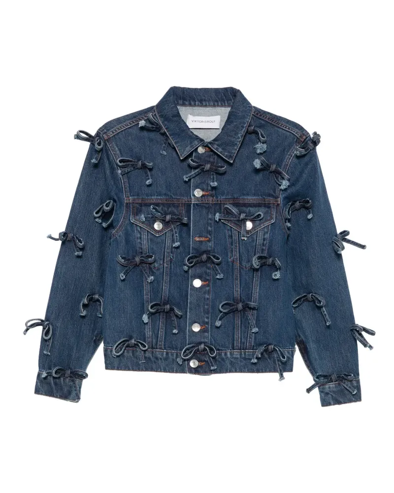 Viktor & Rolf Jeansjacke mit Schleife - Blau Blau