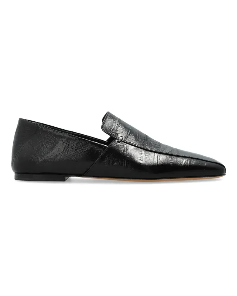 YUZEFI Sahra eel-effect leather loafers - Schwarz Schwarz