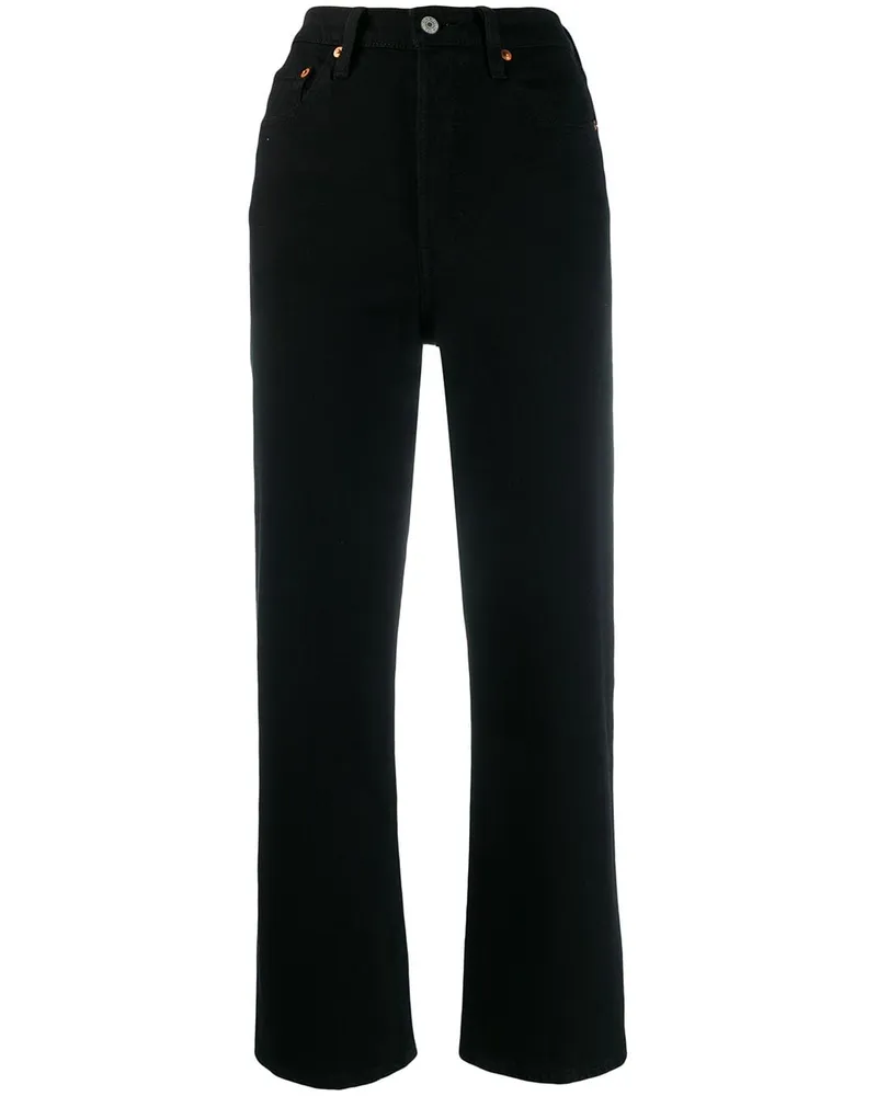 Levi's Gerade 'Ribcage' Jeans - Schwarz Schwarz