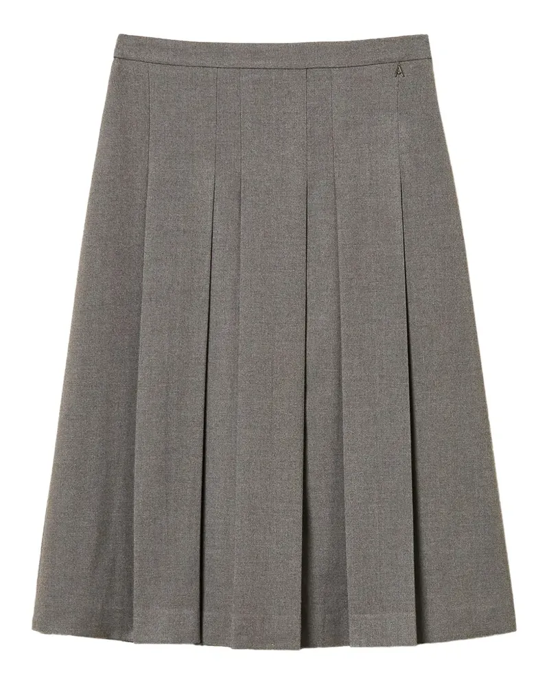 Twin-Set Midirock aus Flannell - Grau Grau