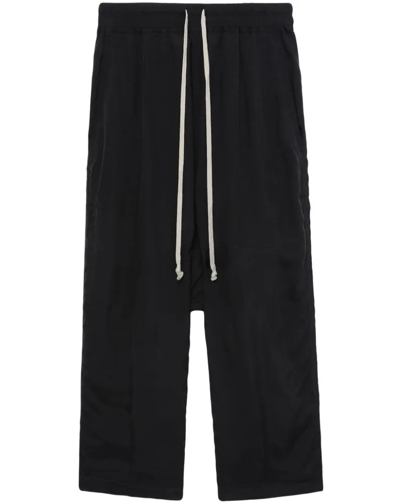 Rick Owens Kordelzug-Cropped-Hose mit Bügelfalten - Schwarz Schwarz