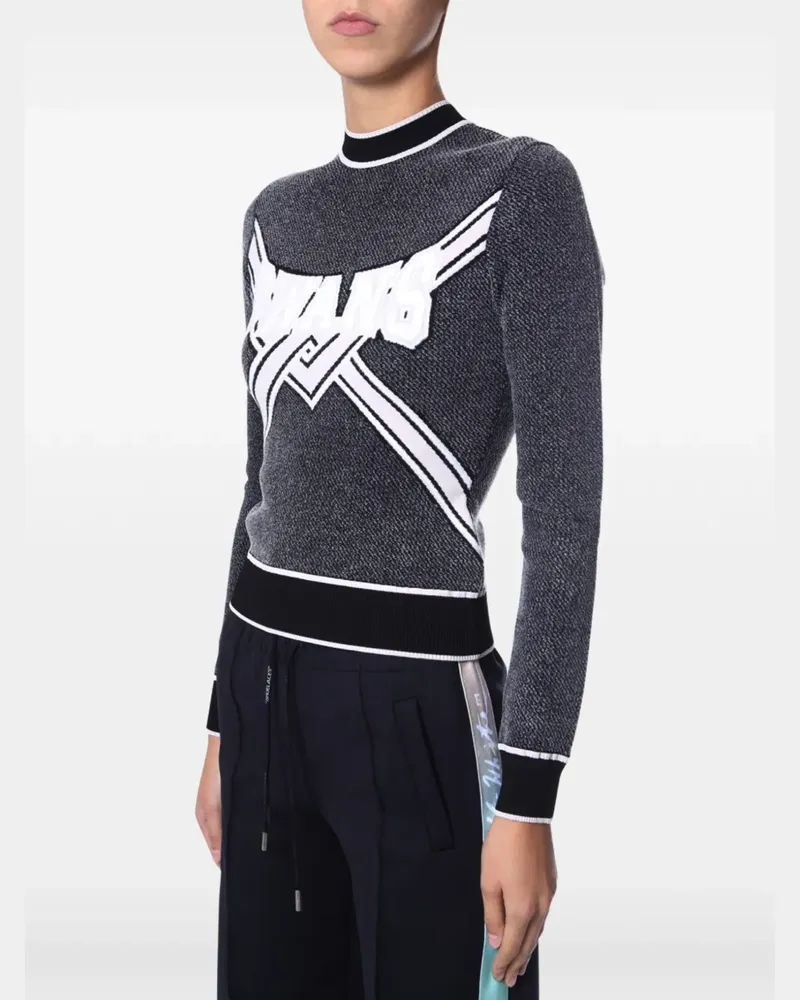 OFF-WHITE knitted cropped sweater - Grau Grau