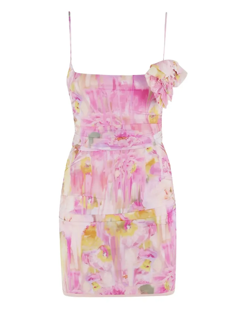 Blumarine Minikleid mit Blumen-Print - Rosa Rosa